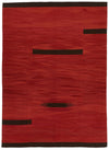 7x10 Red and Black Turkish Tribal Rug