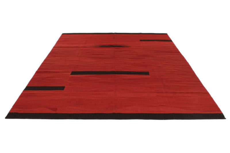 7x10 Red and Black Turkish Tribal Rug
