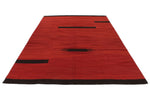 7x10 Red and Black Turkish Tribal Rug