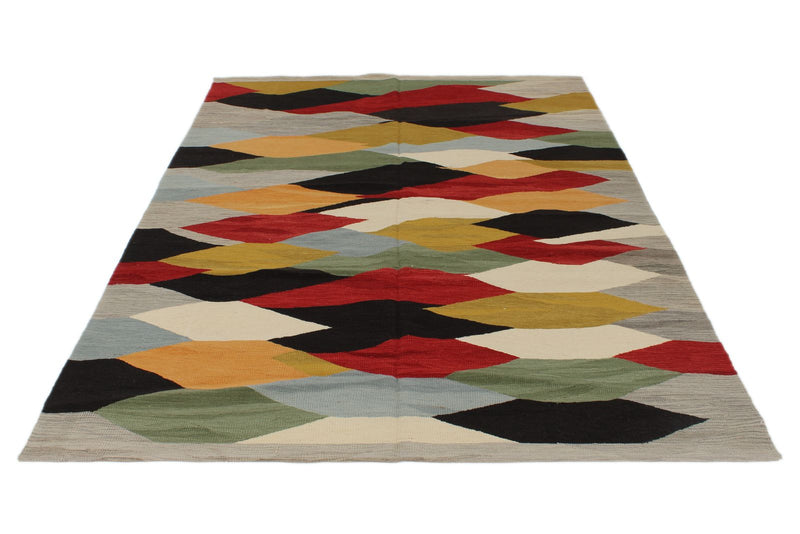 7x10 Multicolor Turkish Tribal Rug