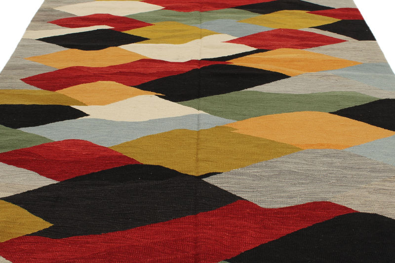 7x10 Multicolor Turkish Tribal Rug