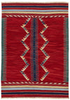 6x8 Red and Multicolor Turkish Tribal Rug