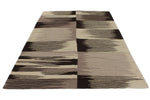 7x10 Black and Ivory Turkish Tribal Rug