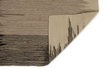 7x10 Black and Ivory Turkish Tribal Rug