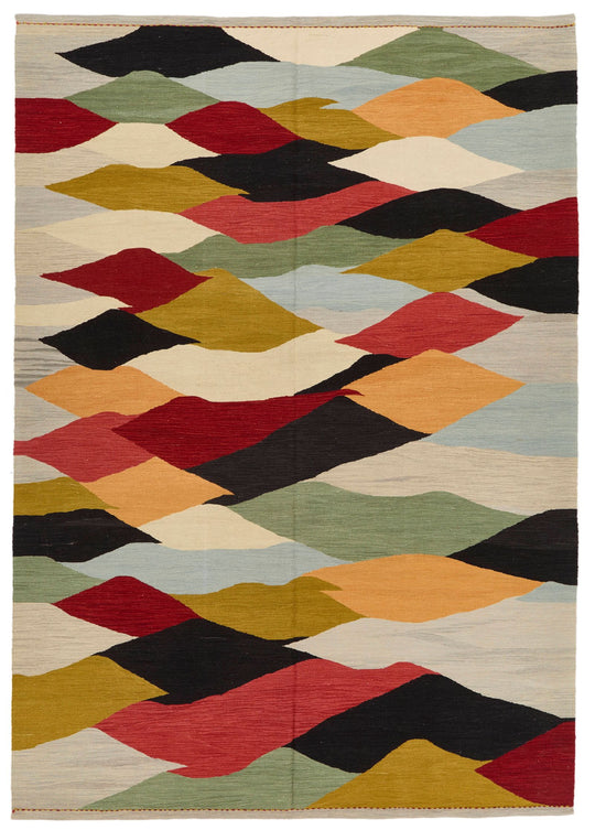 7x10 Multicolor Turkish Tribal Rug