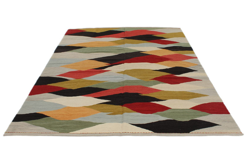 7x10 Multicolor Turkish Tribal Rug