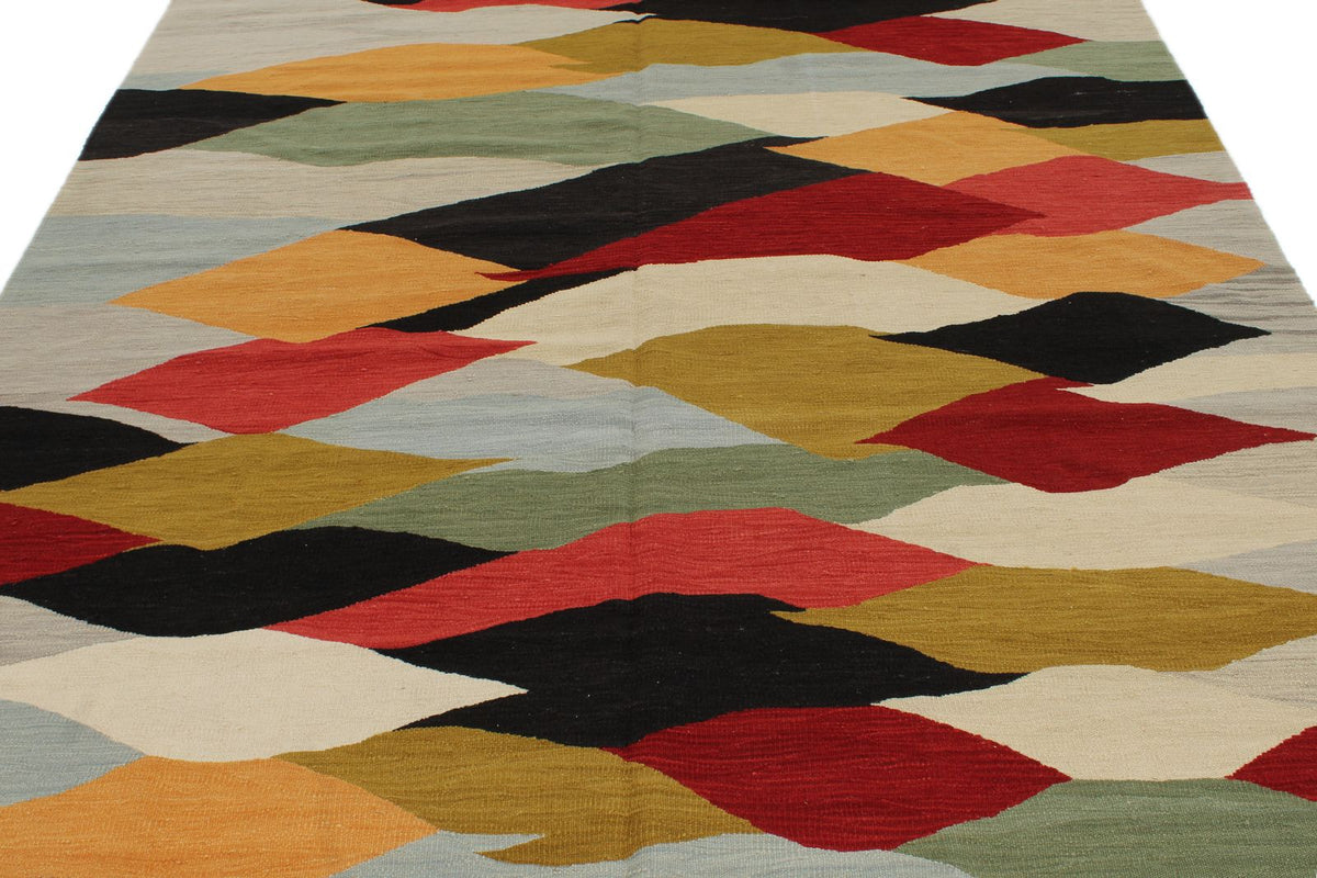 7x10 Multicolor Turkish Tribal Rug