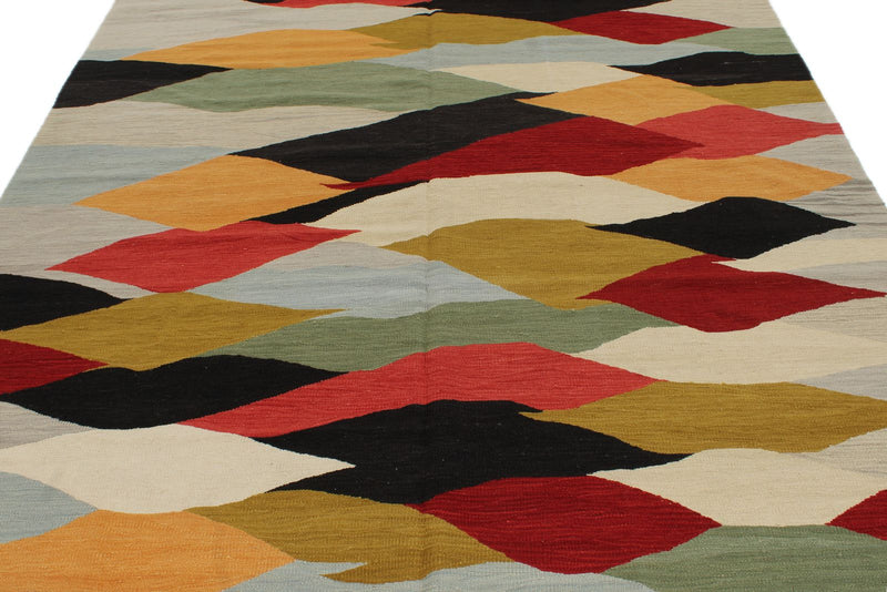 7x10 Multicolor Turkish Tribal Rug