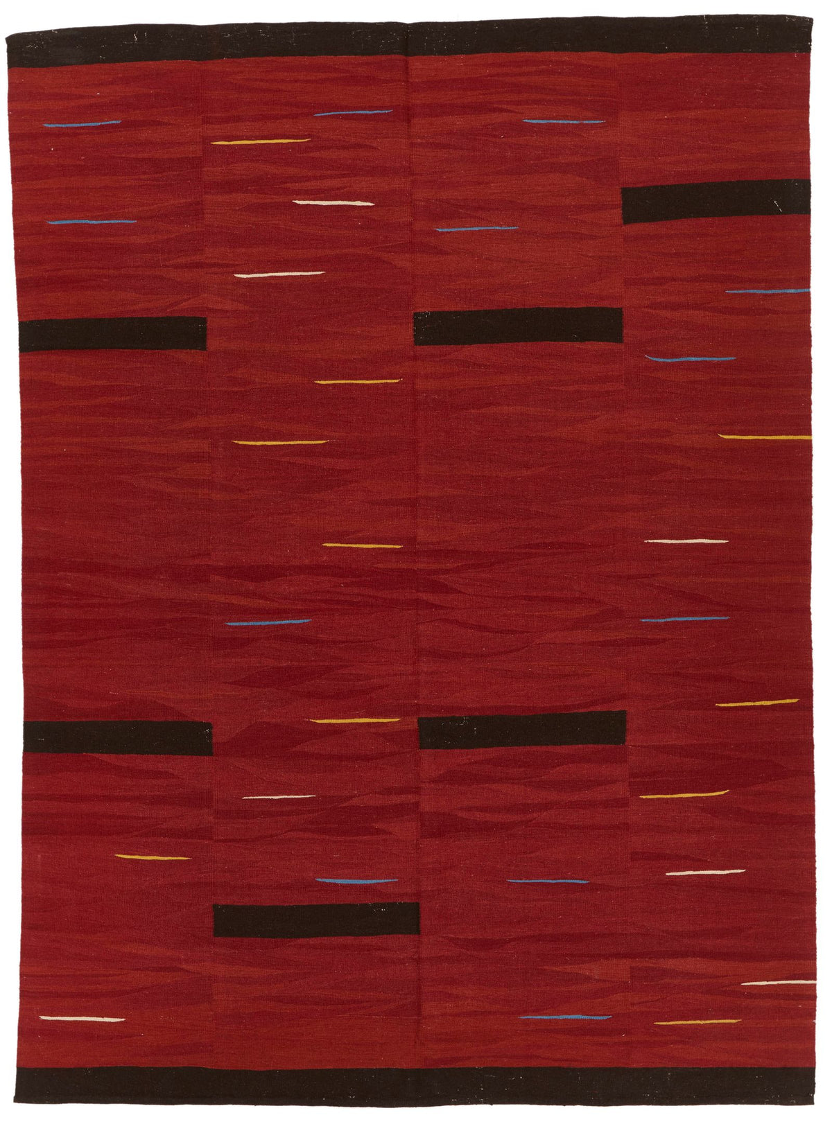 7x10 Red and Black Turkish Tribal Rug