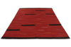 7x10 Red and Black Turkish Tribal Rug