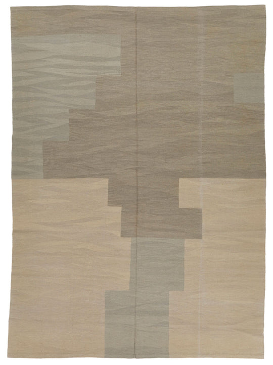 7x10 Gray Turkish Tribal Rug