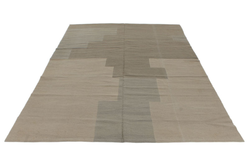 7x10 Gray Turkish Tribal Rug