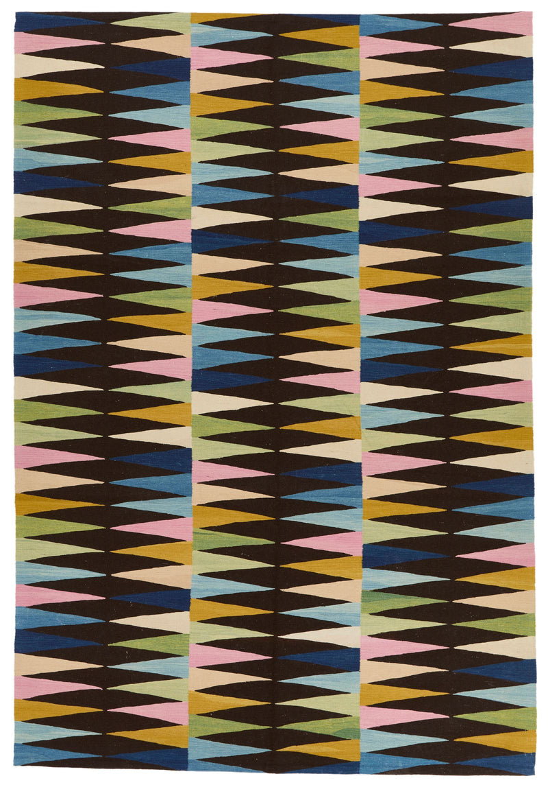 7x10 Multicolor Turkish Tribal Rug