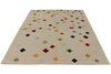 6x8 Ivory and Multicolor Turkish Tribal Rug