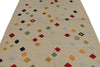 6x8 Ivory and Multicolor Turkish Tribal Rug