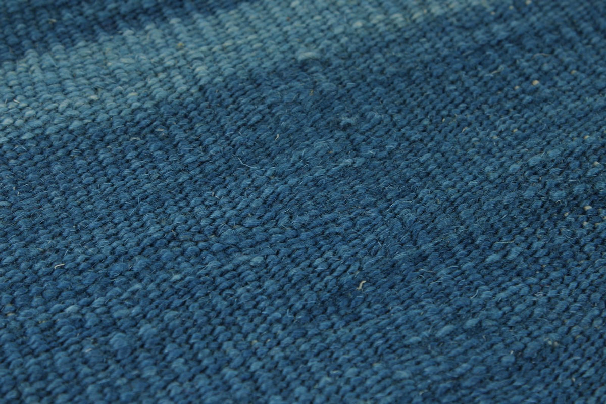 7x10 Blue Turkish Tribal Rug