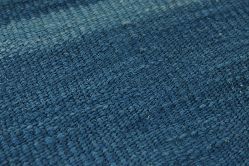 7x10 Blue Turkish Tribal Rug