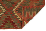 6x9 Green and Multicolor Turkish Tribal Rug