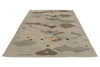 7x10 Gray and Light Grey Turkish Tribal Rug