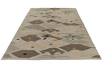 7x10 Gray and Light Grey Turkish Tribal Rug