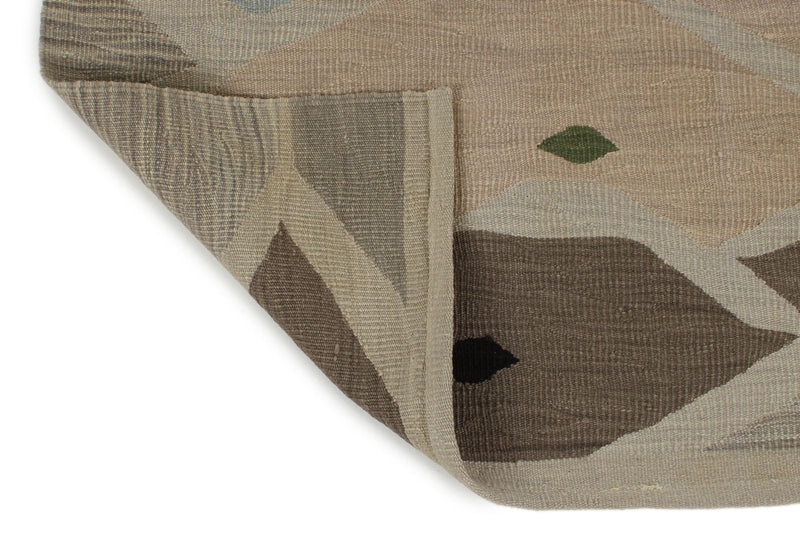 7x10 Gray and Light Grey Turkish Tribal Rug
