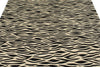 6x8 Black and Ivory Turkish Tribal Rug