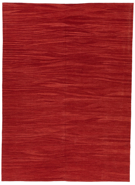 7x9 Red Turkish Tribal Rug