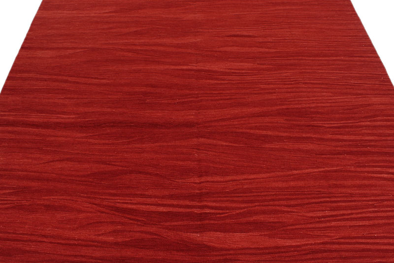 7x9 Red Turkish Tribal Rug