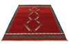 6x8 Red and Multicolor Turkish Tribal Rug