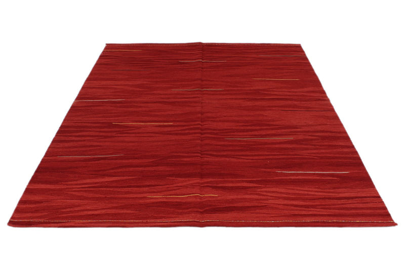 6x8 Red Turkish Tribal Rug