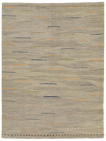 6x8 Blue and Multicolor Turkish Tribal Rug