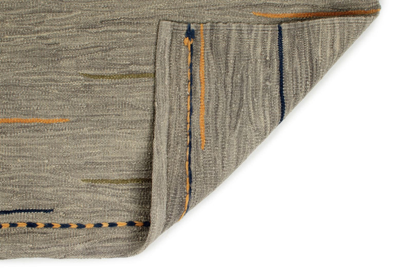 6x8 Blue and Multicolor Turkish Tribal Rug