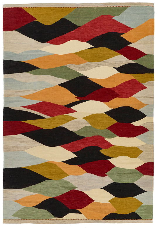 7x10 Multicolor Turkish Tribal Rug