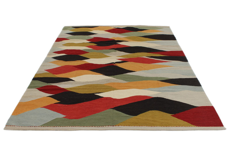 7x10 Multicolor Turkish Tribal Rug