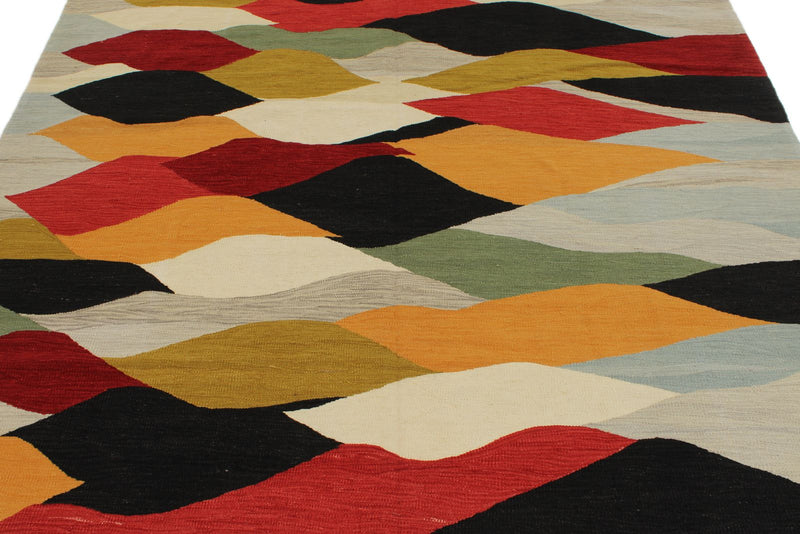 7x10 Multicolor Turkish Tribal Rug
