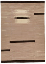 7x11 Brown Turkish Tribal Rug