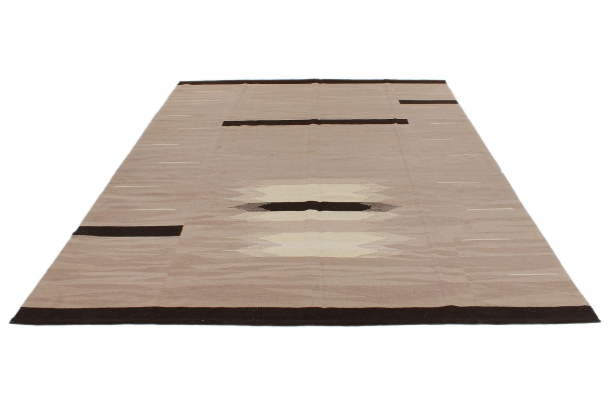 7x11 Brown Turkish Tribal Rug