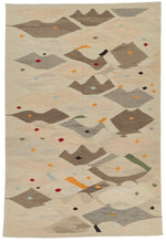 6x10 Gray and Multicolor Turkish Tribal Rug