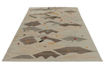 6x10 Gray and Multicolor Turkish Tribal Rug