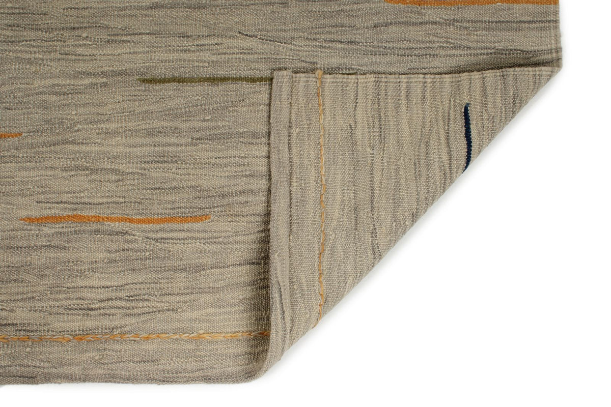 6x8 Blue and Multicolor Turkish Tribal Rug