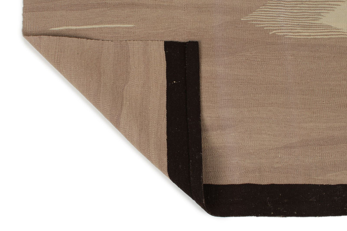 7x10 Camel and Ivory Turkish Tribal Rug