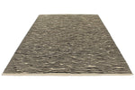 7x10 Black and White Turkish Tribal Rug