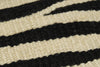 7x10 Black and White Turkish Tribal Rug