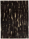 8x10 Gray and Ivory Turkish Tribal Rug