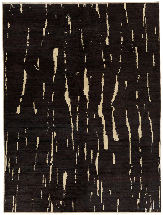 8x10 Gray and Ivory Turkish Tribal Rug