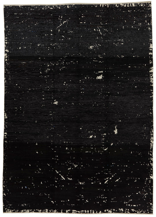 10x14 Gray and Light Gray Turkish Tribal Rug