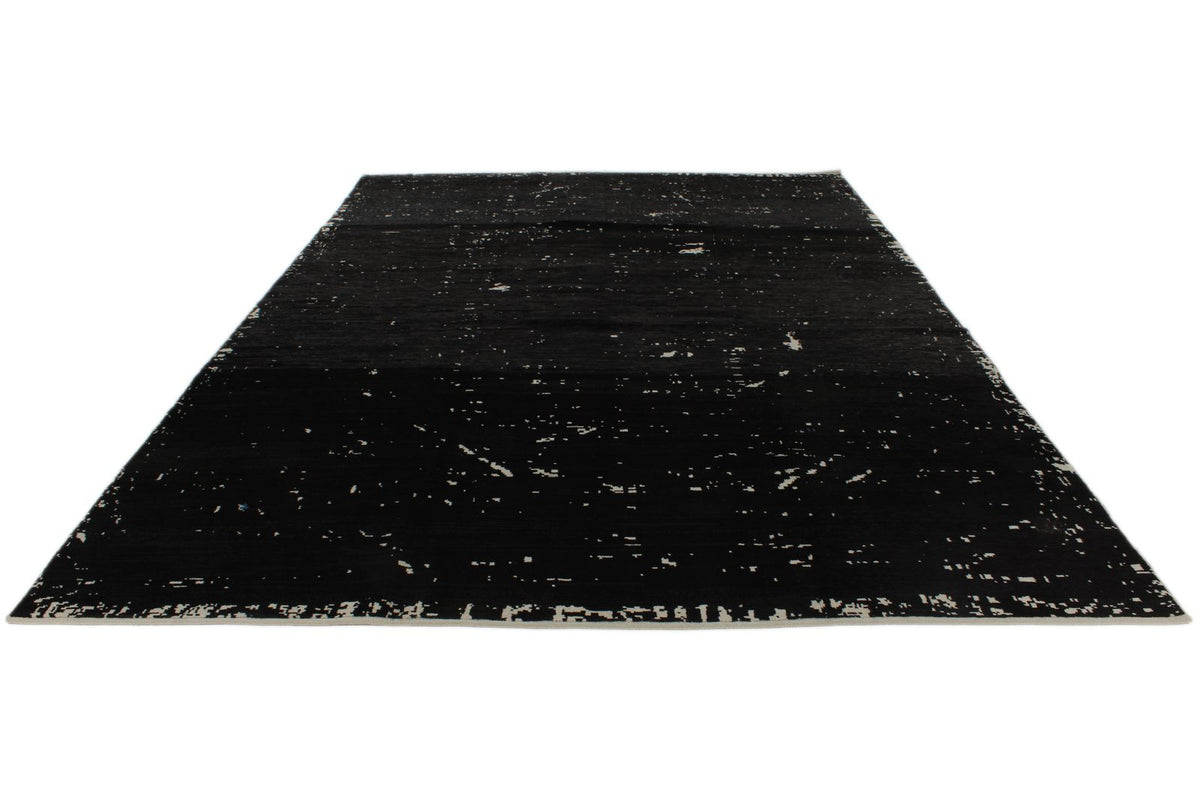 10x14 Gray and Light Gray Turkish Tribal Rug