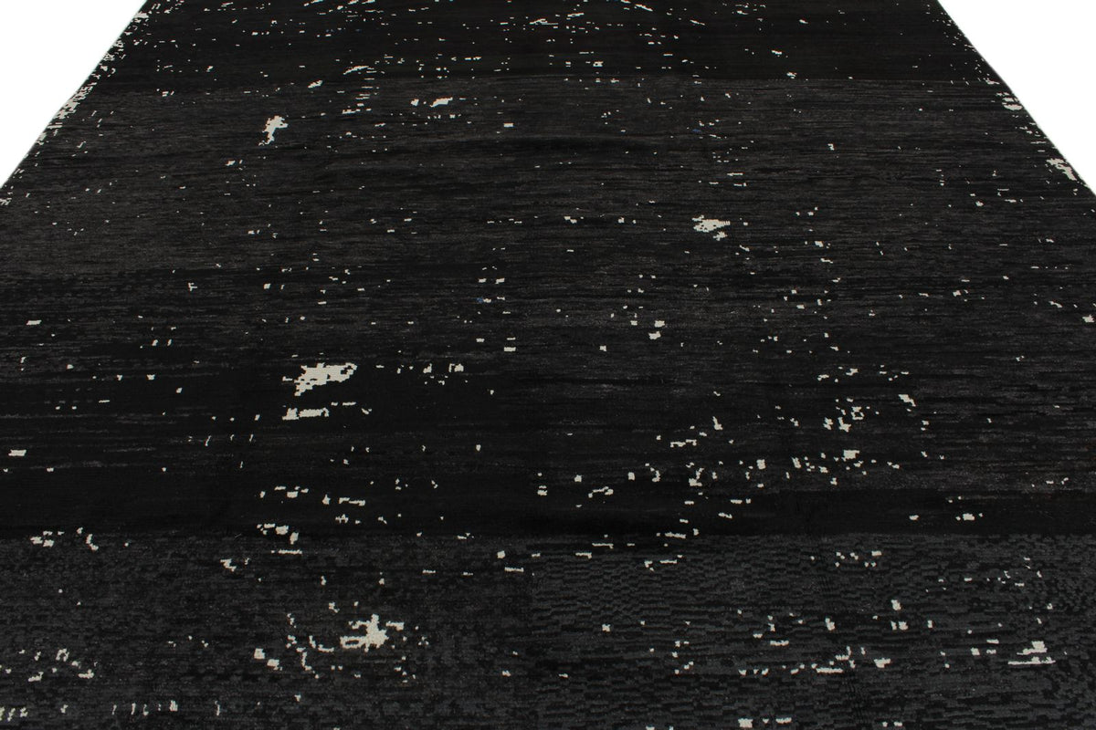 10x14 Gray and Light Gray Turkish Tribal Rug