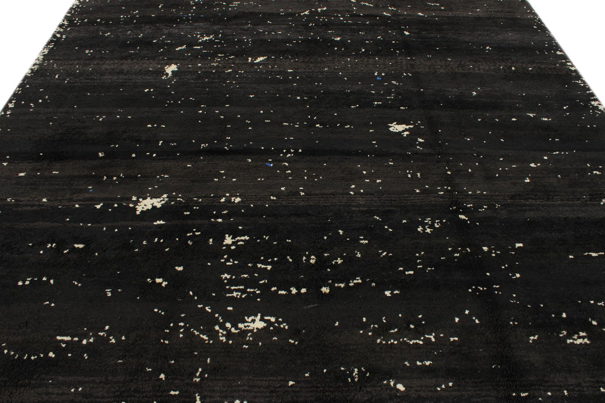 9x13 Gray and Blue Turkish Tribal Rug