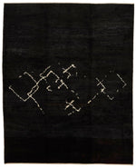10x12 Black and Brown Turkish Tribal Rug